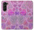S3710 ピンクのラブハート Pink Love Heart Samsung Galaxy Z Fold 5 バックケース、フリップケース・カバー