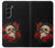 S3753 ダークゴシックゴススカルローズ Dark Gothic Goth Skull Roses Samsung Galaxy Z Fold 5 バックケース、フリップケース・カバー