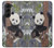 S3793 かわいい赤ちゃん雪パンダのペイント Cute Baby Panda Snow Painting Samsung Galaxy Z Fold 5 バックケース、フリップケース・カバー