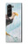 S3843 白頭ワシと氷 Bald Eagle On Ice Samsung Galaxy Z Fold 5 バックケース、フリップケース・カバー