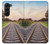 S3866 鉄道直線線路 Railway Straight Train Track Samsung Galaxy Z Fold 5 バックケース、フリップケース・カバー