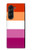 S3887 レズビアンプライドフラッグ Lesbian Pride Flag Samsung Galaxy Z Fold 5 バックケース、フリップケース・カバー