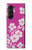 S3924 桜のピンクの背景 Cherry Blossom Pink Background Samsung Galaxy Z Fold 5 バックケース、フリップケース・カバー