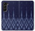 S3950 テキスタイル タイ ブルー パターン Textile Thai Blue Pattern Samsung Galaxy Z Fold 5 バックケース、フリップケース・カバー