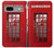 S0058 ロンドン〔イギリス〕の赤い電話ボックス Classic British Red Telephone Box Google Pixel 7a バックケース、フリップケース・カバー