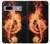 S0493 音楽ノート火災 Music Note Burn Google Pixel 7a バックケース、フリップケース・カバー