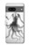 S1432 頭蓋骨のタコのX線 Skull Octopus X-ray Google Pixel 7a バックケース、フリップケース・カバー