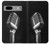 S1672 レトロ マイク ジャズ音楽 Retro Microphone Jazz Music Google Pixel 7a バックケース、フリップケース・カバー