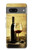 S2042 ブドウのボトルと赤ワインのグラス A Grape Vineyard Grapes Bottle and Glass of Red Wine Google Pixel 7a バックケース、フリップケース・カバー