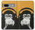 S2324 ヘッドフォンポップミュージックと面白い猿 Funny Monkey with Headphone Pop Music Google Pixel 7a バックケース、フリップケース・カバー