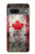 S2490 カナダメープルリーフ旗 Canada Maple Leaf Flag Texture Google Pixel 7a バックケース、フリップケース・カバー