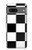 S2492 黒と白のチェッカーボード Black and White Check Google Pixel 7a バックケース、フリップケース・カバー