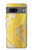 S2713 黄蛇の皮膚 グラフィックプリント Yellow Snake Skin Graphic Printed Google Pixel 7a バックケース、フリップケース・カバー