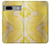 S2713 黄蛇の皮膚 グラフィックプリント Yellow Snake Skin Graphic Printed Google Pixel 7a バックケース、フリップケース・カバー