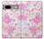 S3036 ピンクフラワーフローラ Pink Sweet Flower Flora Google Pixel 7a バックケース、フリップケース・カバー