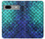 S3047 緑人魚のスケール Green Mermaid Fish Scale Google Pixel 7a バックケース、フリップケース・カバー