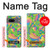 S3273 フラワーラインアートパターン Flower Line Art Pattern Google Pixel 7a バックケース、フリップケース・カバー