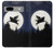 S3289 飛豚 満月 Flying Pig Full Moon Night Google Pixel 7a バックケース、フリップケース・カバー