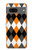S3421 黒 オレンジ 白 アーガイルプラッド Black Orange White Argyle Plaid Google Pixel 7a バックケース、フリップケース・カバー
