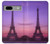 S3447 エッフェルパリの夕日 Eiffel Paris Sunset Google Pixel 7a バックケース、フリップケース・カバー