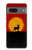 S3513 鹿の夕日 Deer Sunset Google Pixel 7a バックケース、フリップケース・カバー