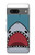 S3825 漫画のサメの海のダイビング Cartoon Shark Sea Diving Google Pixel 7a バックケース、フリップケース・カバー