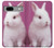 S3870 かわいい赤ちゃんバニー Cute Baby Bunny Google Pixel 7a バックケース、フリップケース・カバー