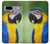 S3888 コンゴウインコの顔の鳥 Macaw Face Bird Google Pixel 7a バックケース、フリップケース・カバー