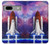 S3913 カラフルな星雲スペースシャトル Colorful Nebula Space Shuttle Google Pixel 7a バックケース、フリップケース・カバー