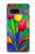 S3926 カラフルなチューリップの油絵 Colorful Tulip Oil Painting Google Pixel 7a バックケース、フリップケース・カバー