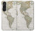 S0604 世界地図 World Map Sony Xperia 1 V バックケース、フリップケース・カバー