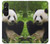 S1073 パンダは食べるのが楽しみ Panda Enjoy Eating Sony Xperia 1 V バックケース、フリップケース・カバー