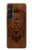 S2529 レオゾディアックタトゥーブラウングラフィック Leo Zodiac Tattoo Brown Graphic Print Sony Xperia 1 V バックケース、フリップケース・カバー