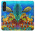 S2568 海と魚とサンゴ Sea Seabed Fish Corals Underwater Ocean Sony Xperia 1 V バックケース、フリップケース・カバー