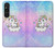 S3256 かわいいユニコーンの漫画 Cute Unicorn Cartoon Sony Xperia 1 V バックケース、フリップケース・カバー
