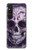 S3582 紫の頭蓋骨 Purple Sugar Skull Sony Xperia 1 V バックケース、フリップケース・カバー S3582 紫の頭蓋骨 Purple Sugar Skull Sony Xperia 1 V バックケース、フリップケース・カバー