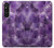 S3713 パープルクォーツアメジストグラフィックプリント Purple Quartz Amethyst Graphic Printed Sony Xperia 1 V バックケース、フリップケース・カバー