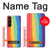 S3799 かわいい縦水彩レインボー Cute Vertical Watercolor Rainbow Sony Xperia 1 V バックケース、フリップケース・カバー