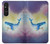 S3802 夢のクジラ パステルファンタジー Dream Whale Pastel Fantasy Sony Xperia 1 V バックケース、フリップケース・カバー