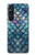S3809 人魚の鱗 Mermaid Fish Scale Sony Xperia 1 V バックケース、フリップケース・カバー