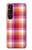 S3941 LGBT レズビアン プライド フラグ チェック柄 LGBT Lesbian Pride Flag Plaid Sony Xperia 1 V バックケース、フリップケース・カバー