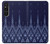 S3950 テキスタイル タイ ブルー パターン Textile Thai Blue Pattern Sony Xperia 1 V バックケース、フリップケース・カバー