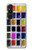 S3956 水彩パレットボックスグラフィック Watercolor Palette Box Graphic Sony Xperia 1 V バックケース、フリップケース・カバー