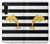 S2882 黒と白のストライプ ゴールドドルフィン Black and White Striped Gold Dolphin Sony Xperia 10 V バックケース、フリップケース・カバー