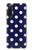 S3533 ブルーの水玉 Blue Polka Dot Sony Xperia 10 V バックケース、フリップケース・カバー