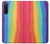 S3799 かわいい縦水彩レインボー Cute Vertical Watercolor Rainbow Sony Xperia 10 V バックケース、フリップケース・カバー