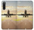 S3837 飛行機離陸日の出 Airplane Take off Sunrise Sony Xperia 10 V バックケース、フリップケース・カバー
