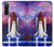 S3913 カラフルな星雲スペースシャトル Colorful Nebula Space Shuttle Sony Xperia 10 V バックケース、フリップケース・カバー