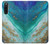 S3920 抽象的なオーシャンブルー色混合エメラルド Abstract Ocean Blue Color Mixed Emerald Sony Xperia 10 V バックケース、フリップケース・カバー