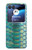 S3414 緑のヘビの鱗 グラフィックプリント Green Snake Scale Graphic Print Motorola Razr 40 Ultra バックケース、フリップケース・カバー